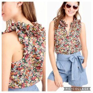 NWT J Crew Thorpe Liberty Print Floral Ruffled Top